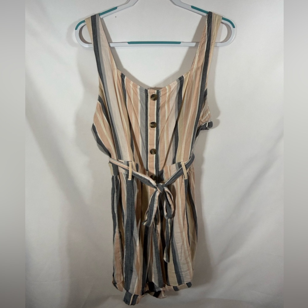 American Eagle Outfitters Striped Button-Front Mini Dress